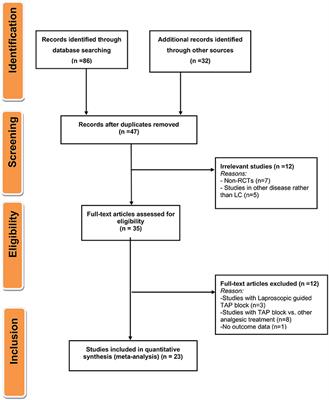 A Meta-Analysis of Randomized Controlled Trials Concerning the Efficacy of Transversus Abdominis Plane Block for Pain Control After Laparoscopic Cholecystectomy